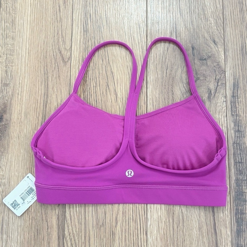 NWT Lululemon Flow Y Bra Nulu In Vivid Plum Size 8 - Picture 2 of 6